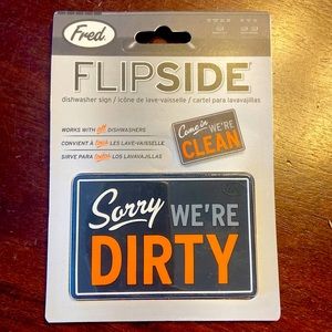 Flipside by Fred dirty/clean dishwasher sign